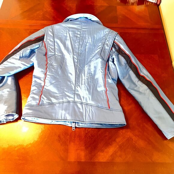 Vintage Descente‎ Womens Ski Jacket Size 48 Light Blue With Red & Black Accents - Picture 2 of 15